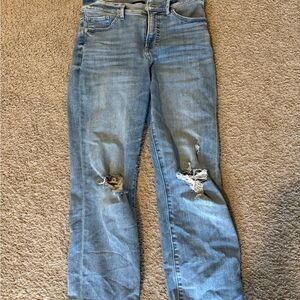 Express Distressed Light Blue Women Jeans